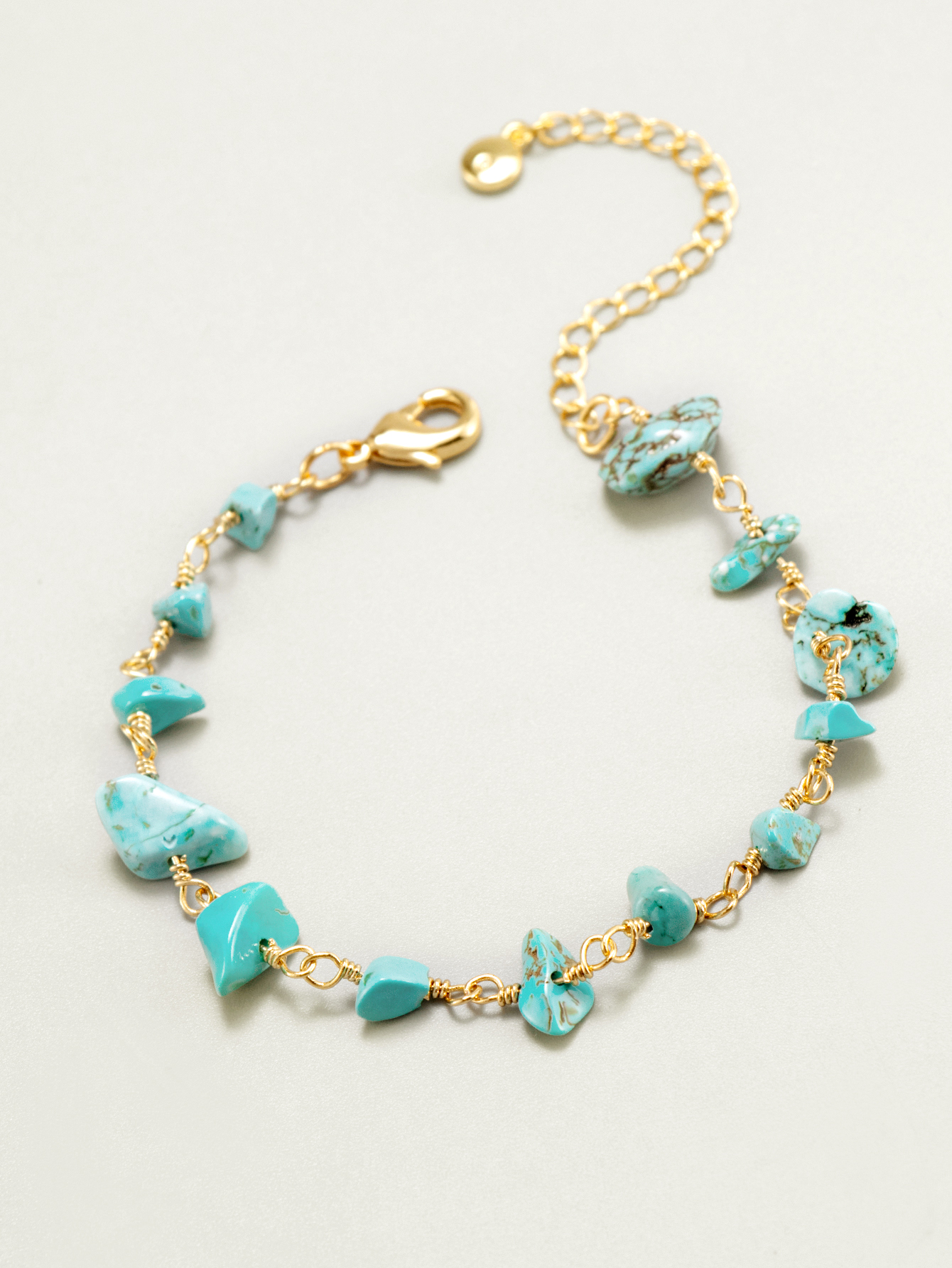 Boho Turquoise Beaded Chain Bracelet from azone supplier