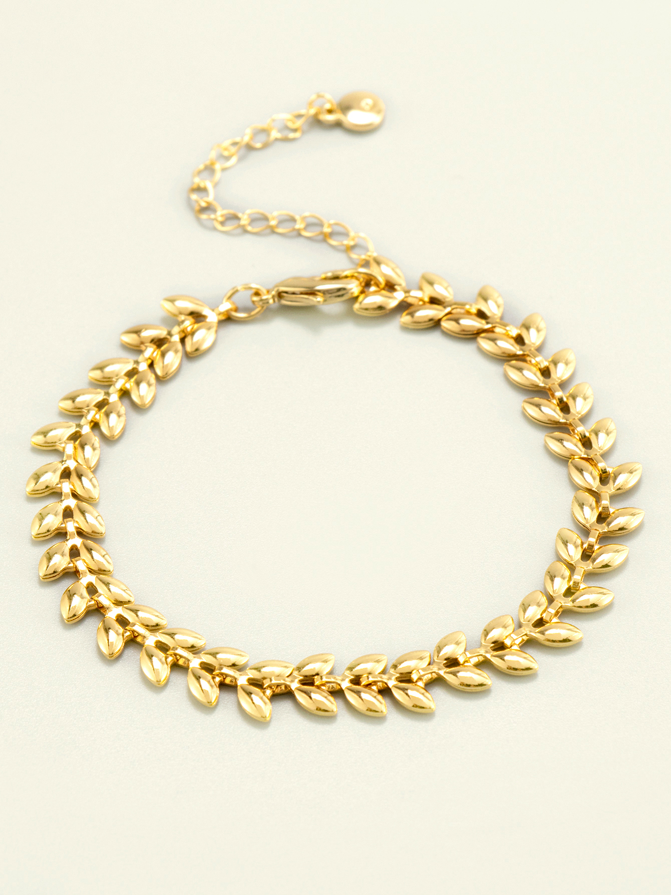 Gold plated Greek Leaf Bracelet