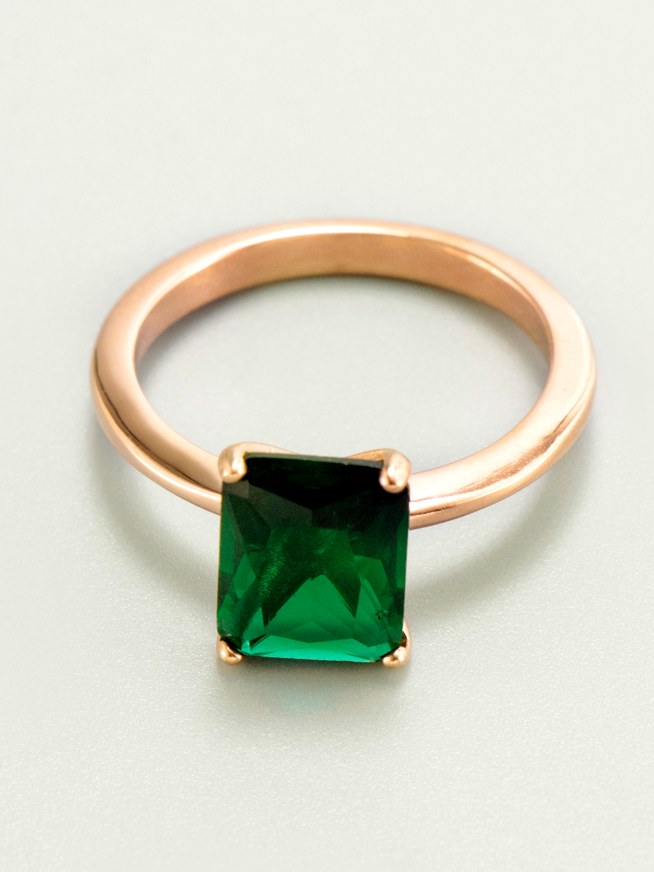 Baguette Cut Emerald Ring